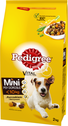 Pedigree Ξηρή τροφή για ενήλικες μικρούς σκύλους με κοτόπουλο και λαχανικά 2kg