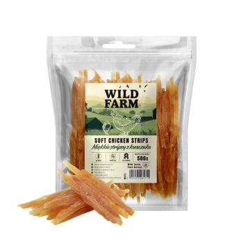 Λιχουδιά για σκύλους WILD FARM με μαλακές λωρίδες κοτόπουλου 500 γρ.