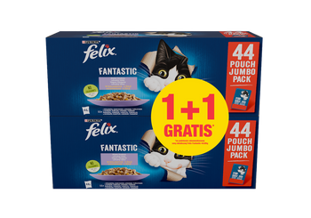 Felix σε ζελέ MEAT MIX σακουλάκι 44x85g 1 +1 ΔΩΡΕΑΝ