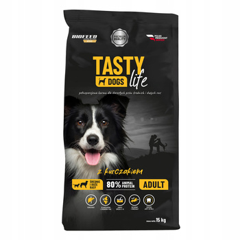 Tasty Dogs Life τροφή για σκύλους με κοτόπουλο 15 kg (μεσαίες και μεγάλες φυλές)