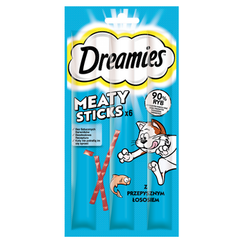 DREAMIES 30g - Συμπληρωματική τροφή για ενήλικες γάτες, με νόστιμο σολομό