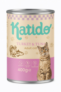 Katido Wet Food για Γάτες Γαλοπούλα και Τόνο 400γρ