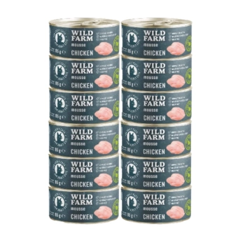 WILD FARM Mousse Chicken 12x85g - μους χωρίς σιτηρά για γάτες