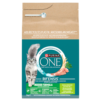 Τροφή για ενήλικες γάτες Purina One Indoor Cat με γαλοπούλα 3kg