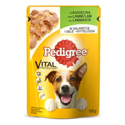 Pedigree Υγρή τροφή για ενήλικες σκύλους με αρνί σε ζελέ 100g