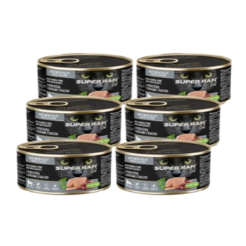 DOLINA NOTECI Super Rafi Cat P&F με πέρδικα και καρδιές πάπιας για στειρωμένες γάτες 6x185g