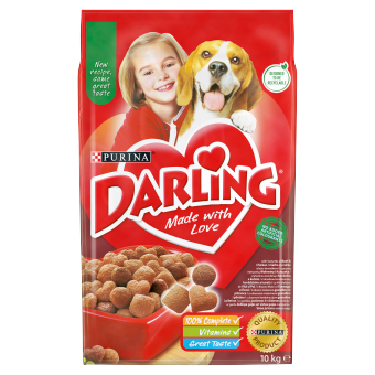 PURINA Darling με νόστιμο μείγμα βοδινού και κοτόπουλου 10 kg