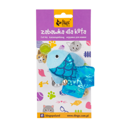 Dingo βελούδινα ψάρια μπλε παιχνίδι γάτας