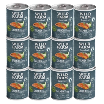 Wild Farm Superfood Salmon 12x400g τροφή για σκύλους χωρίς σιτηρά