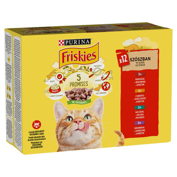 PURINA Friskies Κρέας γάτας σε σάλτσα MIX Γεύσεις 12x85g