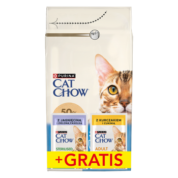 PURINA Cat Chow 3in1 Πλούσια τροφή γατών 1.5kg + 2 φακελάκια ΔΩΡΕΑΝ