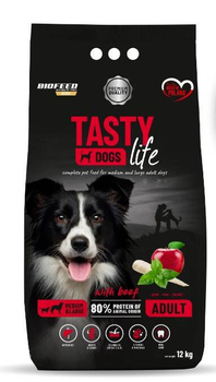 Tasty Dogs Life τροφή για σκύλους με βόειο κρέας 12 kg (μεσαίες και μεγάλες φυλές)