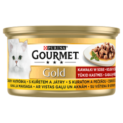 Purina Gourmet Gold Κοτόπουλο με συκώτι σε σάλτσα 85g