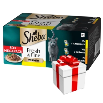 Sheba Fresh & Fine Σακουλάκι 50x50g+ δωρεάν έκπληξη για τη γάτα