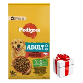 PEDIGREE® Adult 12 kg με βόειο κρέας - πλήρης ξηρά τροφή για ενήλικες σκύλους μεγάλου και μεσαίου μεγέθους + δωρεάν έκπληξη για σκύλους
