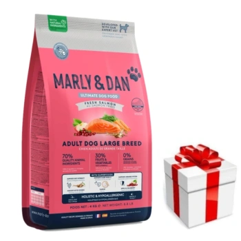 Marly & Dan Ενήλικος Σκύλος Μεγάλης Φυλής Φρέσκος Σολομός Ολιστική & Υποαλλεργική Ξηρά Τροφή 12kg + Δωρεάν Έκπληξη για τον Σκύλο