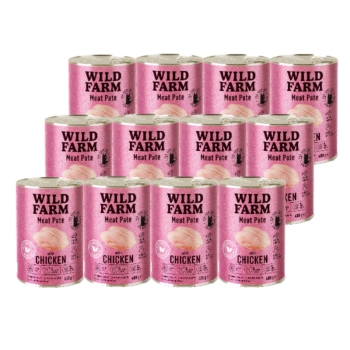 WILD FARM Pate με κοτόπουλο 12x400g - τροφή για γάτες χωρίς γλουτένη