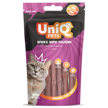 UNIQ PETS λιχουδιές για γάτες - στικς ταυρίνης 50g