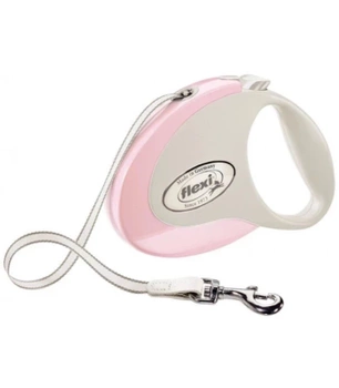 FLEXI Αυτόματο λουρί Style M webbing 5 m χρώμα ροζ