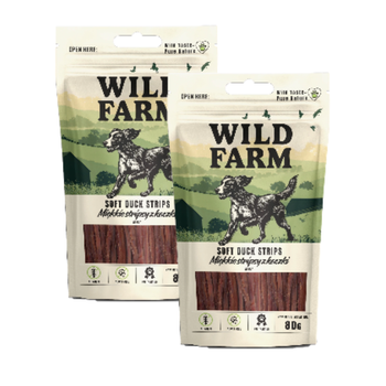 WILD FARM Απαλές λωρίδες πάπιας 2x80g λιχουδιές για σκύλους