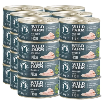 WILD FARM Mousse White Fish 24x85g - μους χωρίς σιτηρά για γάτες