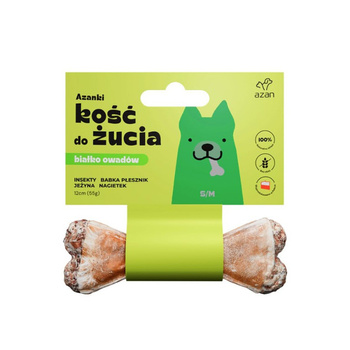 AZANKI Κόκαλο μάσησης με έντομα και βατόμουρο για σκύλους S/M 12 cm
