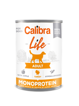 CALIBRA Dog Life Adult Γαλοπούλα με μήλα 400g