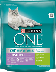 Purina One Cat Sensitive Food με γαλοπούλα για γάτες 800g
