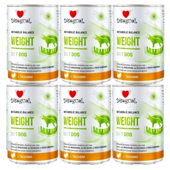 Disugual Karma υγρή τροφή για σκύλους Κτηνιατρική WEIGHT Γαλοπούλα (ενήλικες) 6x400g