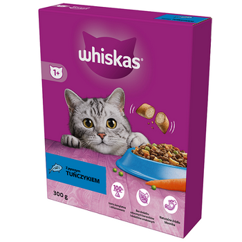 WHISKAS Adult 300 g - πλήρης ξηρά τροφή για ενήλικες γάτες, με νόστιμο τόνο