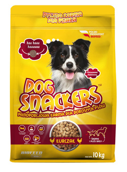 Τροφή για σκύλους Dog Snackers με κοτόπουλο (μεσαίες και μεγάλες φυλές) 10 kg