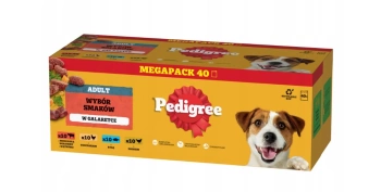 PEDIGREE φακελάκι για ενήλικες 40x100 g - Mix of Flavors in Jelly - πλήρης υγρή τροφή σε ζελέ για ενήλικους σκύλους