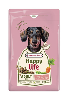 VERSELE-LAGA Happy Life Adult Mini Lamb 2.5kg - Τροφή για ενήλικες, μικρούς σκύλους με αρνί