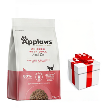 Applaws Adult Κοτόπουλο με έξτρα πάπια ξηρά τροφή για γάτες 7.5kg + ΈΚΠΛΗΞΗ ΓΙΑ ΤΗ ΓΆΤΑ