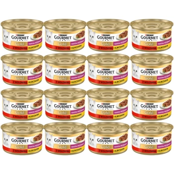 Purina Gourmet Gold με μοσχάρι και κοτόπουλο σε σάλτσα 48x85g
