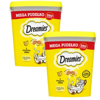 DREAMIES Mega Box 2x350 g – συμπληρωματική τροφή για ενήλικες γάτες, με νόστιμο τυρί