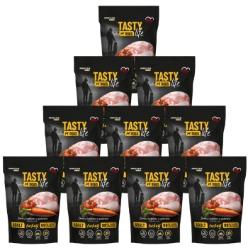Πιάτο με ζελέ γαλοπούλας Tasty Dogs Life 10x150g