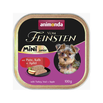 ANIMONDA Vom Feinsten mini junior γαλοπούλα/μοσχάρι/μήλο 100g