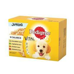 Pedigree Puppy Wet Food Mixed Flavours Chicken & Rice, Lamb & Rice, Poultry & Rice και Beef & Rice in Jelly 12x100g