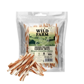 WILD FARM σάντουιτς με κοτόπουλο και μπακαλιάρο 500g λιχουδιές για σκύλους