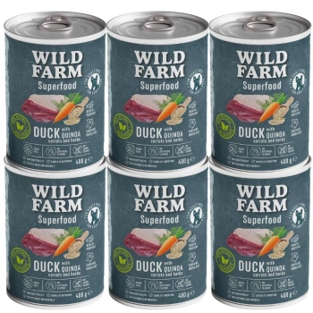 Wild Farm Superfood Duck 6x400g τροφή για σκύλους χωρίς σιτηρά