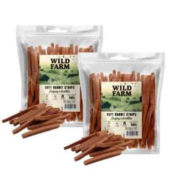 WILD FARM Rabbit Strips 2x500g λιχουδιές για σκύλους