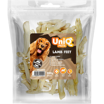 UNIQ PETS λιχουδιά για σκύλους αρνί οπλές 300g