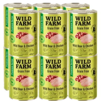 WILD FARM Premium Grain Free Wild Boar and Chicken 12x400g - τροφή για γάτες χωρίς σιτηρά