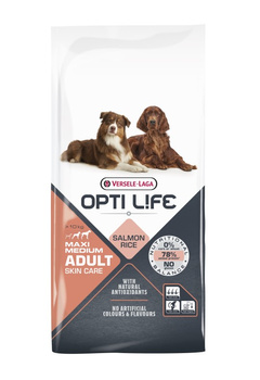 VERSELE-LAGA Opti Life Adult Skin Care Medium&Maxi 12.5kg + 2.5kg Gratis