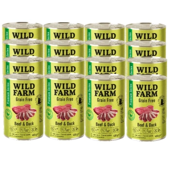 WILD FARM Premium Grain Free Beef and Duck 12x400g - τροφή για γάτες χωρίς σιτηρά