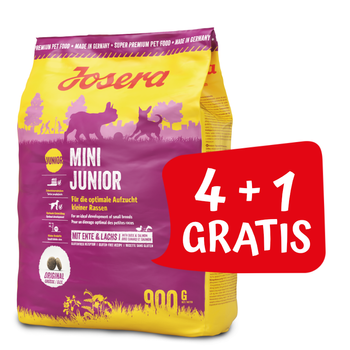 JOSERA Mini Junior 4x900g + JOSERA Mini Junior 900g GRATIS!