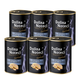 DOLINA NOTECI Premium για στειρωμένες γάτες πλούσιο σε ινδικά πτηνά 6x400g