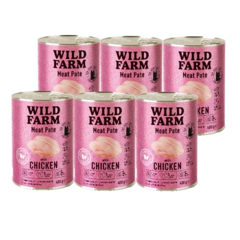 WILD FARM Pate με κοτόπουλο 6x400g - τροφή για γάτες χωρίς γλουτένη