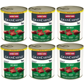 ANIMONDA GranCarno Ενηλίκων Σκύλος γεύση: ελαφιού 6x800g